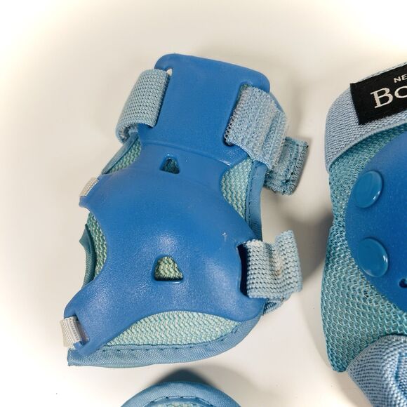 BoSoner Kids Knee Pads Elbow Pads Wrist Guards Protective Set Size Medium Blue - Picture 7 of 9